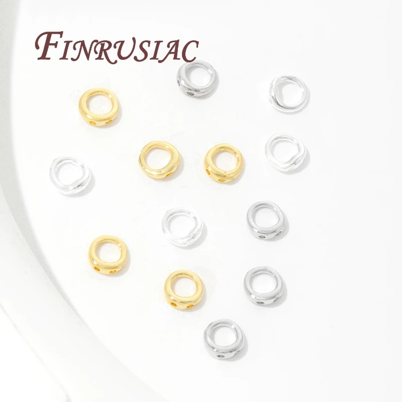 20Pcs 2 Holes Connecting Rings For Jewelry 18K Gold Plated Connectors For Bracelets Accessories,Findings For DIY