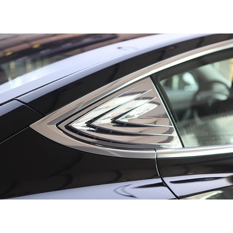 

For Tesla Model 3 18-22 Rear Side Louvers Rear Window Triangle Stickers Triangle Exterior Decorations Exterior Styling Upgrade