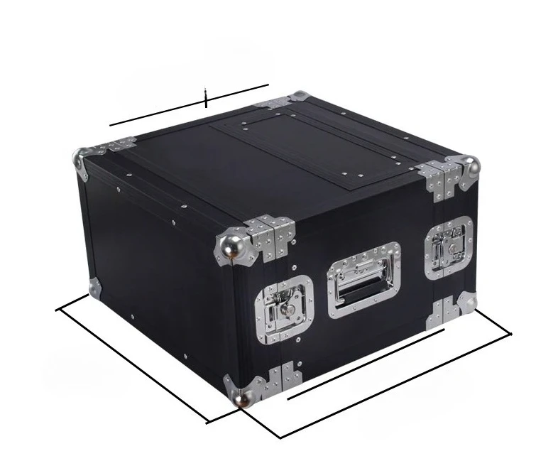 2U 3U 4U 5U 6U Microphone Flight Case, Aluminum Rack Mount Case with Drawer for Wireless Microphone Receiver