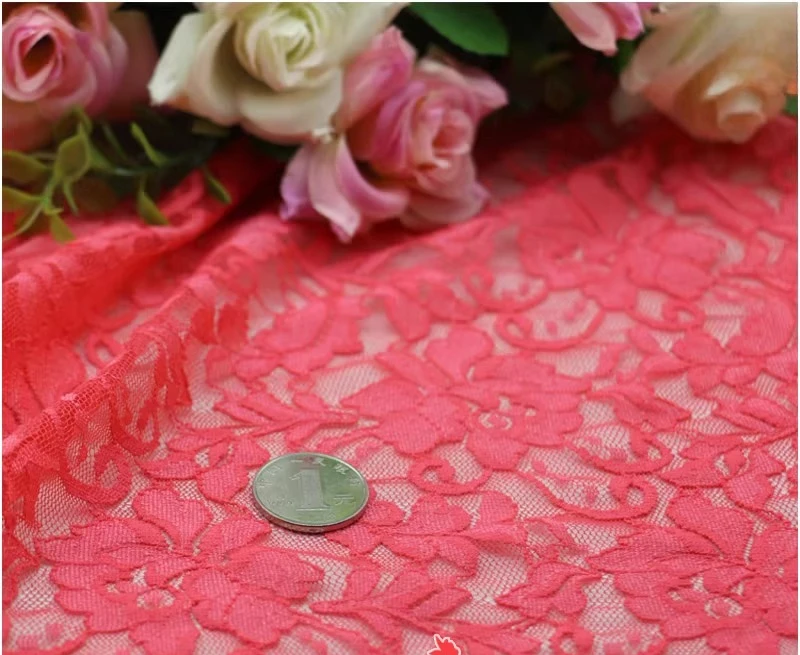 

New High Quality Elastic Hibiscus Flower Hollow Mesh Lace Fabric Handmade DIY Base Shirt Shawl Skirt Clothing Accessories