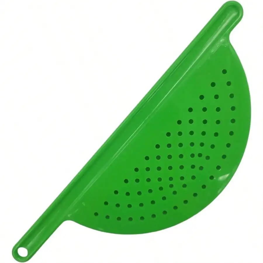 

Handheld Plastic Noodle Strainer With Handle Fits Up To 9 Pots Red