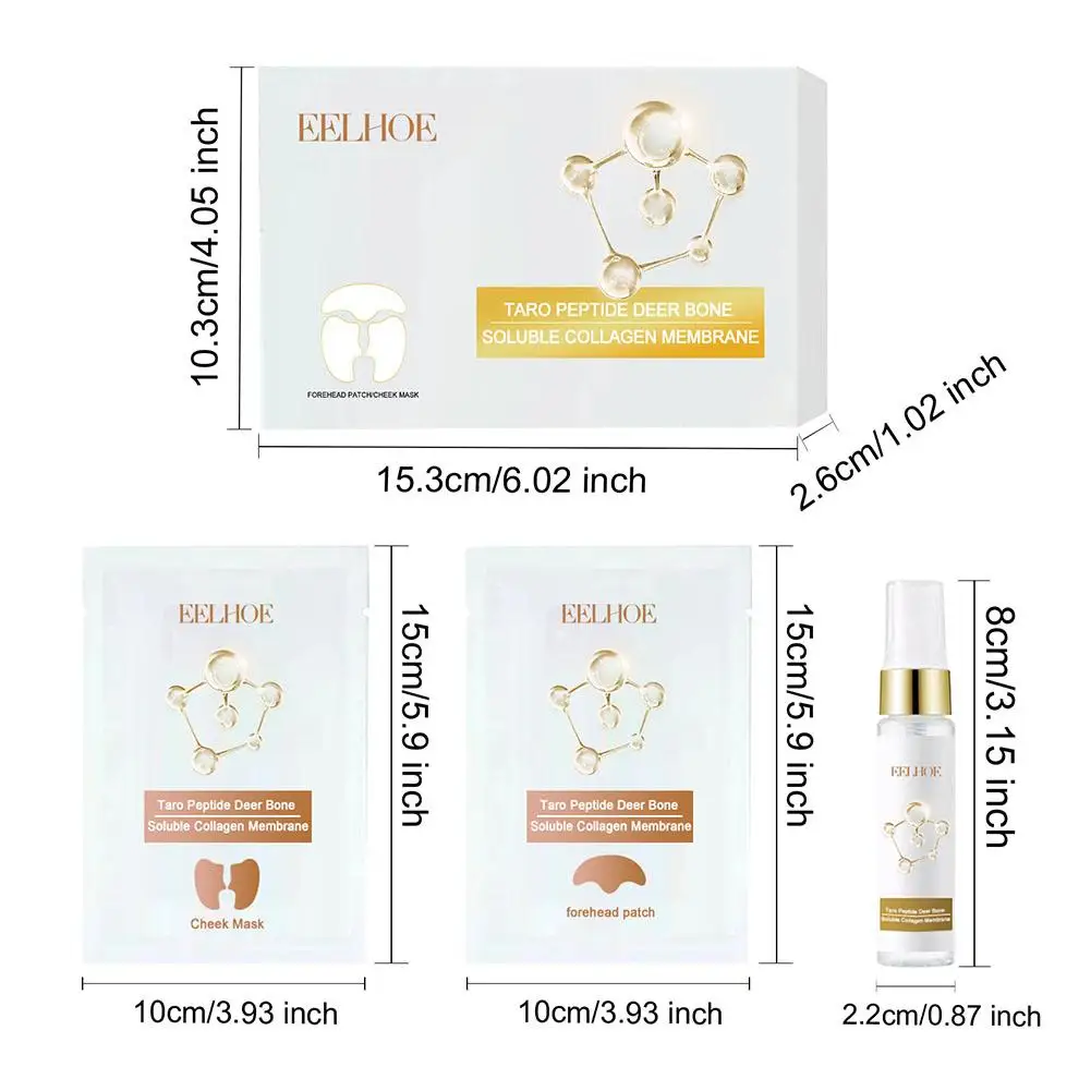 2 Box Collagen Film Set With Essence Spray Limited Edition Korean Taro Peptide Deer Bone Soluble Collagen Facial Mask Eye Patch