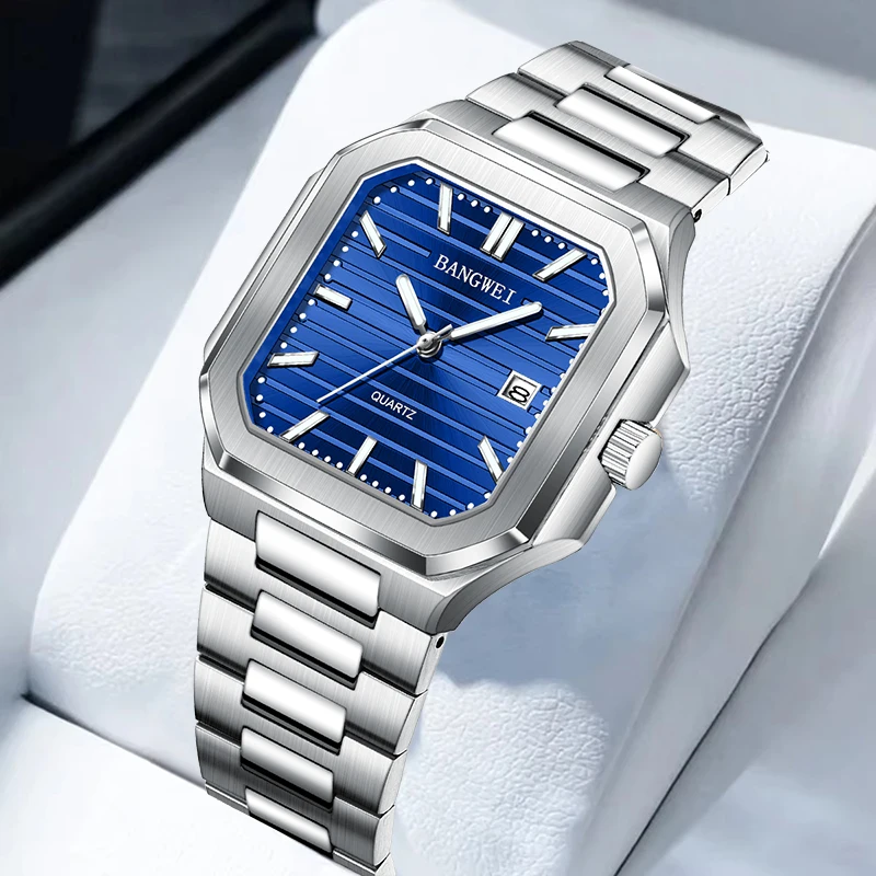 BANGWEI Elegant Woman Watch Classic Square Luxury Fashion Simple Beautiful Waterproof Luminous Casual Quartz Women's Wristwatch