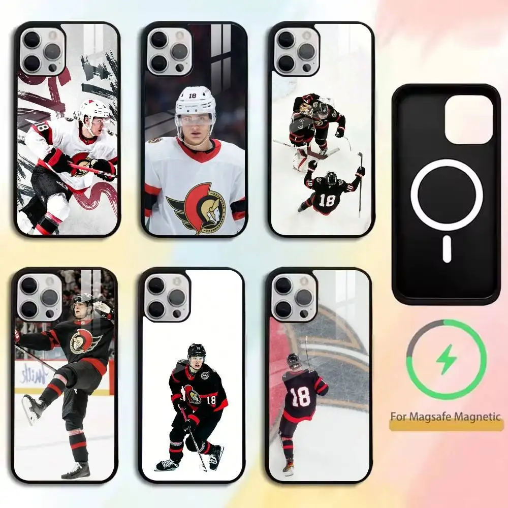 Tim Stutzle-Germany-Centre Forward-Ice Hovkey-Sport Phone Case For IPhone17,16,15,14,13,12,11 Plus,Pro Allows Magnetic Wireles