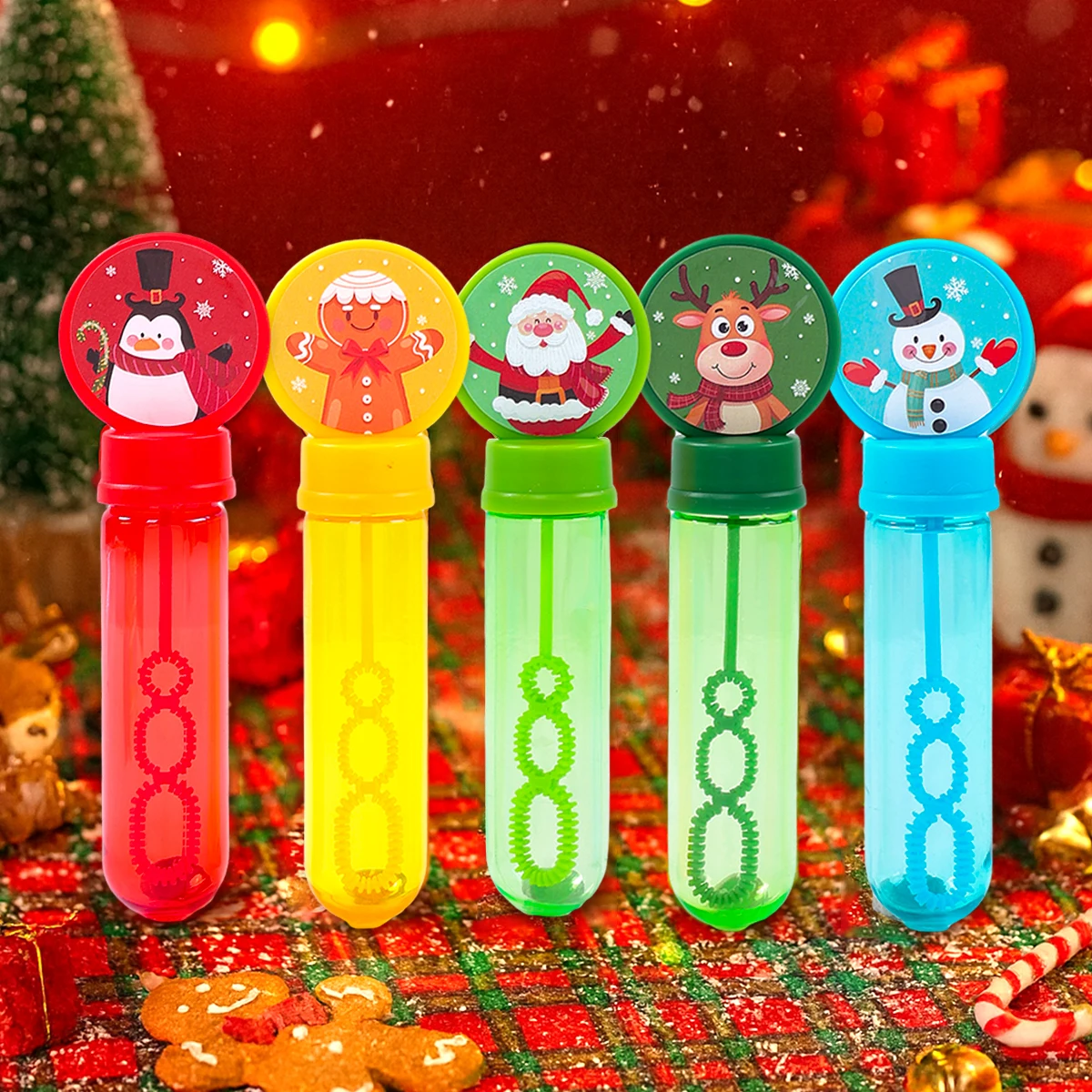 Bubble Tube Toy Snowflake Dinosaur Animal Crown Bow Wand Tub Baby Shower Wedding Birthday Party Decoration Christmas Kids Gifts