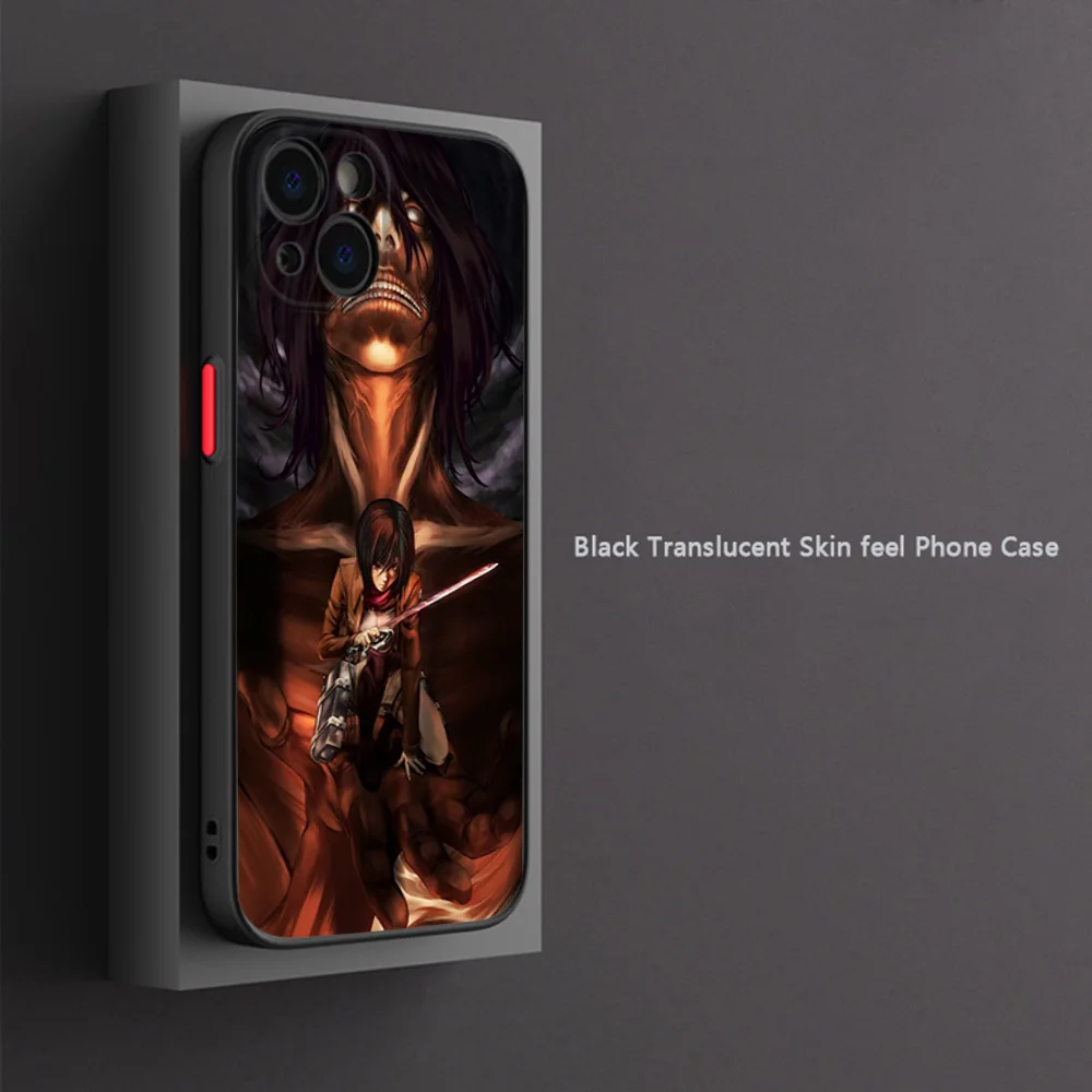 샤오미 레드미 휴대폰 케이스, 레드미 노트 9, 10 프로, 9t, 9t, 9c, 10a, 10c, 9s, 10s, 8, 7, 8t, 노트 10, 레비 어택, 타이탄 블랙 반투명 커버