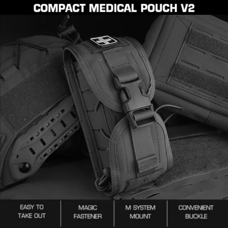 

Rapid-Response Medical Pouch V2 | Compact MOLLE Medical Kit | For Wilderness Exploration Accessories