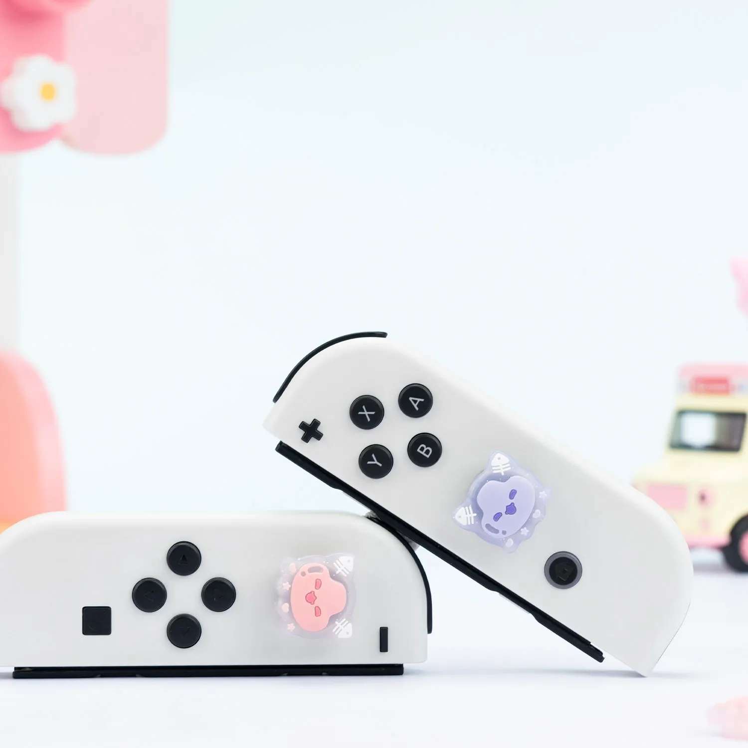 GeekShare-닌텐도 스위치 로커 캡 실리콘 엄지 그립 케이스, 스위치 OLED 스위치 라이트 조이스틱 캡 NS 콘솔 액세서리