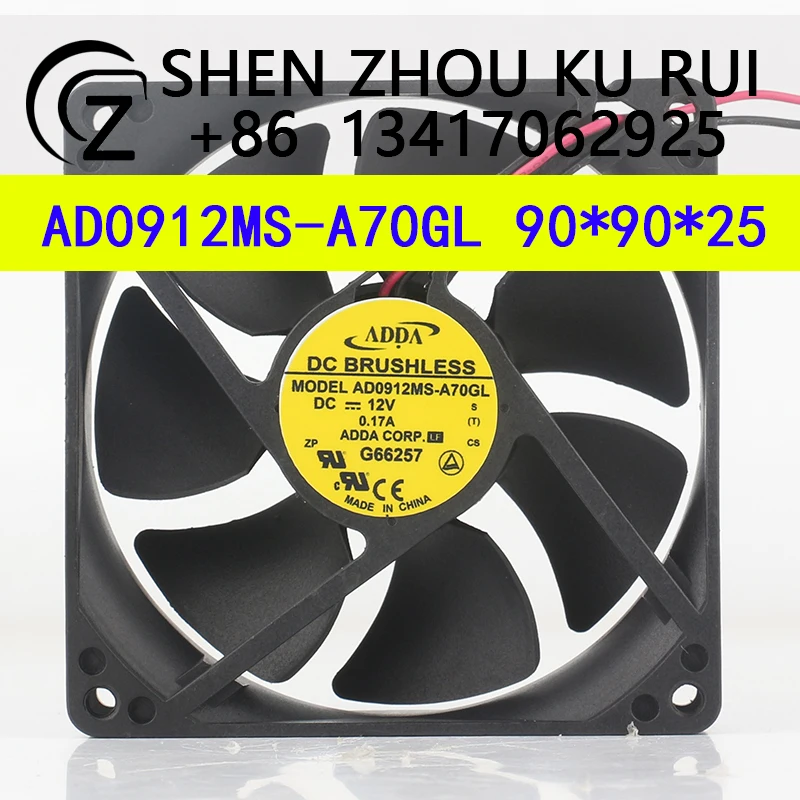

ADDA 24V 48V DC 12V 0.17A AC EC 9025 90X90X25MM 9CM Super quiet chassis CPU power Supply Ball bearing AD0912MS-A70GL cooling fan