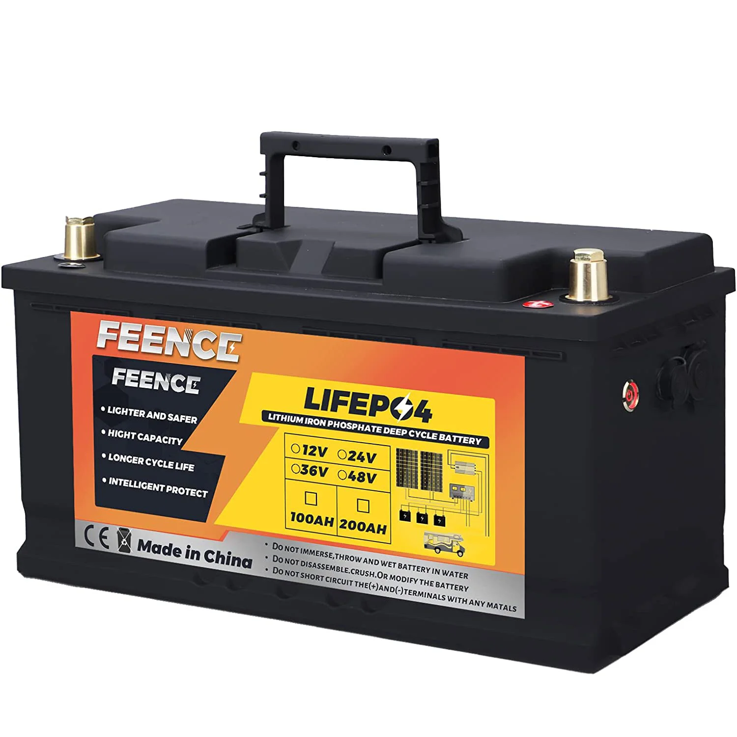 Feence 12V 100Ah Li…