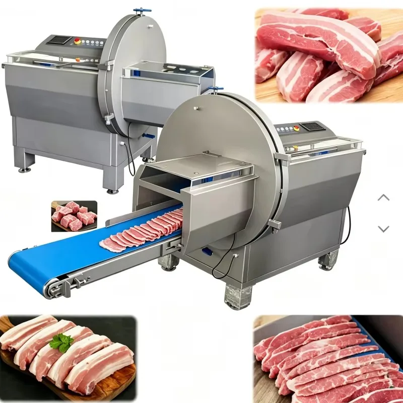 Factory Direct Industrial Meat Cutting Machine Ham Slicer Machine Ham Portion Slicer Cured Meat Portion Cutter for Meat Factory