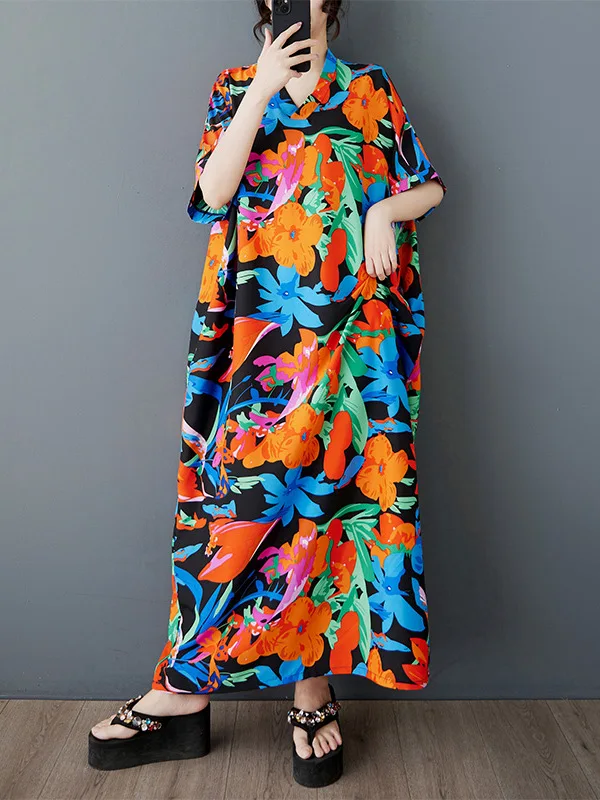 

n Casual Vaion Dr Женское свободное платье больших размеров ort Sve Ele Drifting Dr Лето из хлопка и льна с v-образным вырезом миди Dr