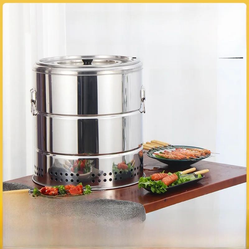 

Stainl Steel Outdoor Charcoal BBQ ill el Environmentally Friendly Home Commercial Use Outdoor Cooking Stove