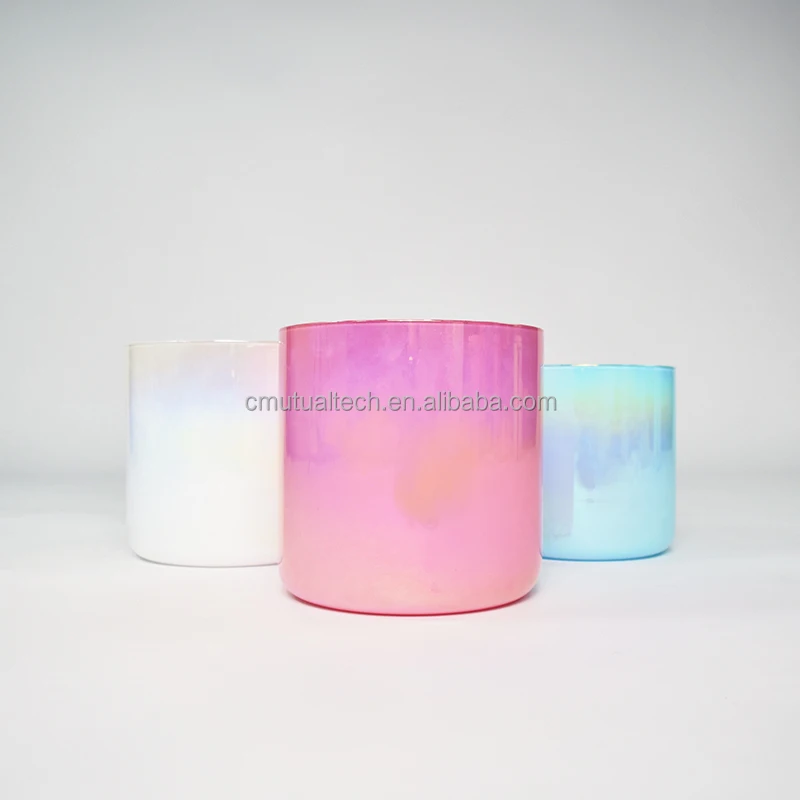 Hot Sale Color clear Quartz Crystal Singing Bowl Sing Bowl Transparent Cosmic Colorful Sound Healing Instruments