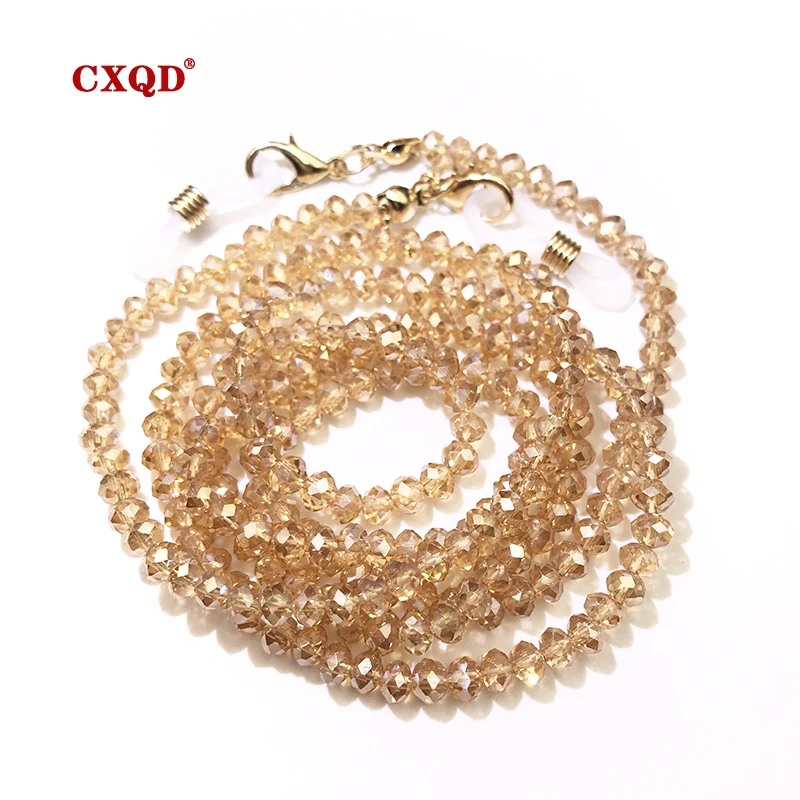 Fashion Reading Glasses Chain for Women Sunglasses Cords Casual 4mm Color Plating Beaded Eyeglass Strap Rope Masks Necklace Gift