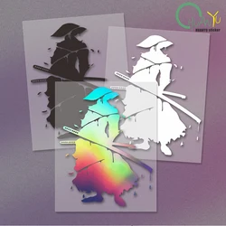 Personalized Japanese Black Warrior Modified Car Stickers JDM Stickers Ghost Warrior Window Scratches Cover Car Stickers