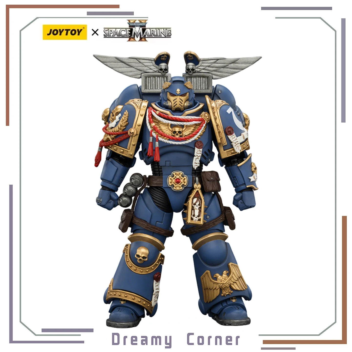 

【Pre-sale】JOYTOY Warhammer 40K Game Edition Ultramarines Assault Intercessor with Jump Pack Thunderhammer and Neo Volkite Pistol