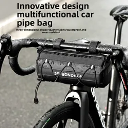 OFFBONDAGE Bike Front Tube Bag Waterproof Storage Roll Bag Bicycle Handlebar Portable Large Capacity Cycling Accessory mtb Road