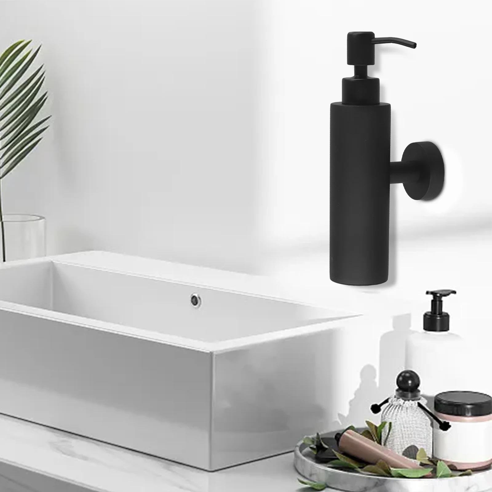 Bathroom Kitchen Shampoo Dispenser Bathroom Dispenser Black Unique Nozzle Design for versatile Use For Hand  Bathroom