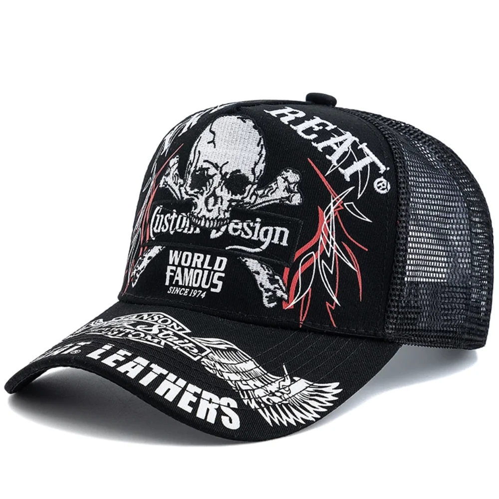 New Unisex Punk Style Cap Skul - Trucker Cap Mesh review and price