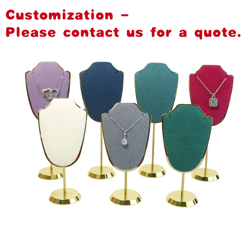 custom.High End Metal Necklace Display Stand Window Jewelry Props Pendant Storage Accessory Custom Made Shop Counter Show Or