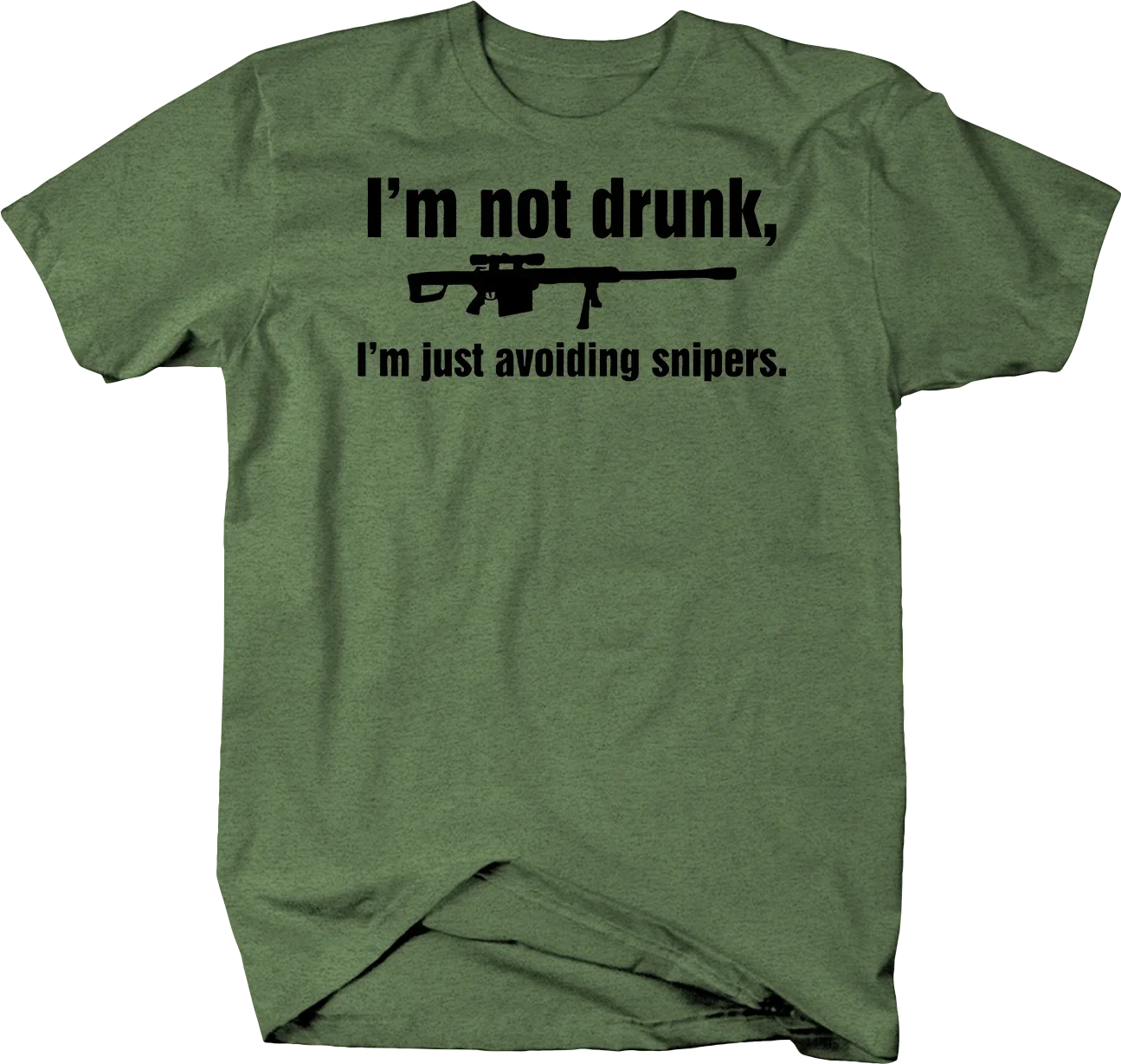 Not Drunk, just Avoiding Snipers. Funny Bar Drinking T-Shirt Summer Cotton Short Sleeve O-Neck Unisex T Shirt New S-3XL