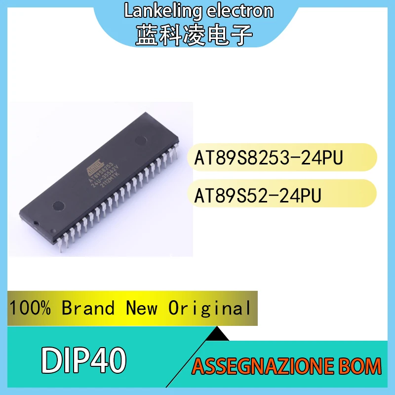 

AT89S8253-24PU AT89S52-24PU 100% Brand New Original Integrated circuit MCU DIP40 chip