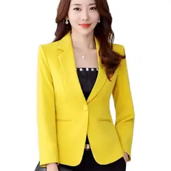 Chaqueta de traje informal para mujer, blazer corto ajustado de moda coreana, Top de traje de Color liso, primavera y otoño, 2023