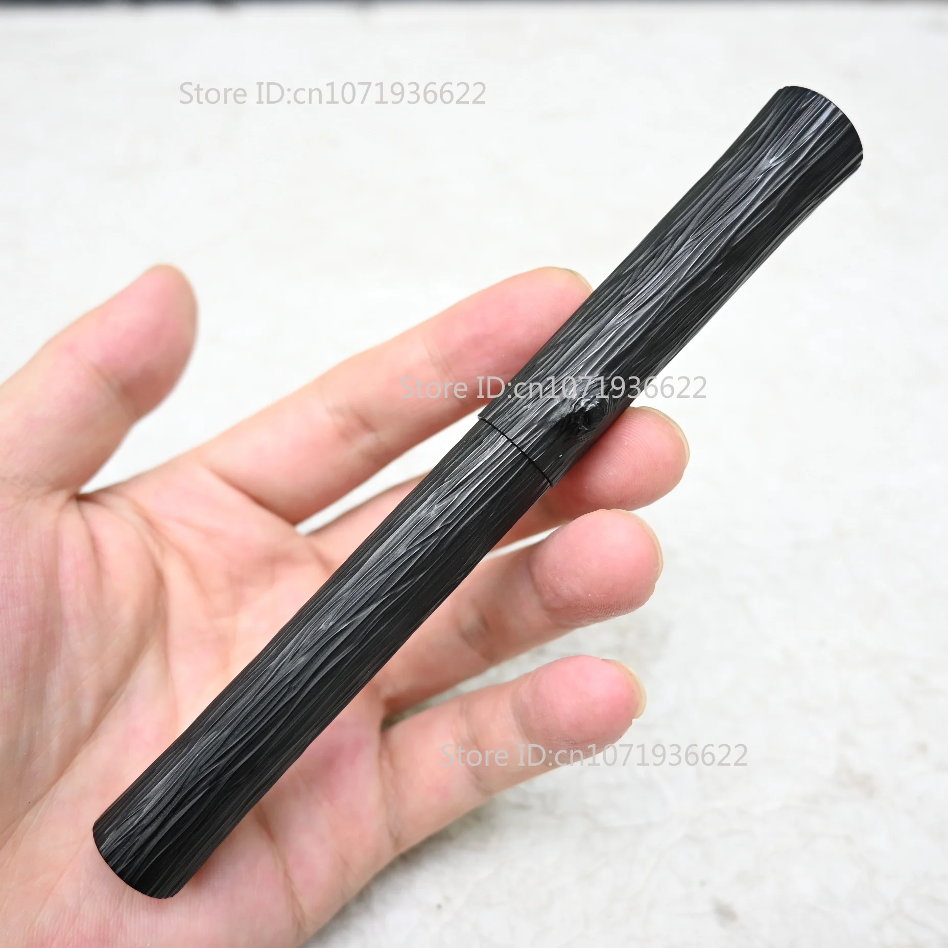 Brief Selmy Handmade Ebonite BOCK No.6 Fountain Pen Fine/Medium,Cumberland Hard Bark Carving Pattern Hand-engraved Writing Gift