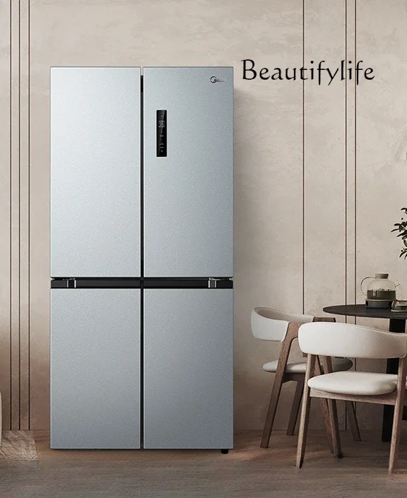 Double-Open Four-Door Large Capacity First-Class Air Cooling Frostless Ultra-Thin Embedded Household Refrigerator