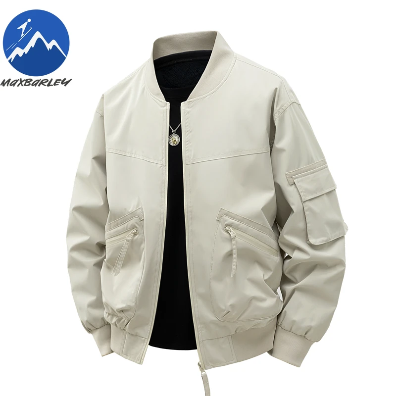 Maxbarley Brand Baseball Jacket Men 2025 Autumn Fashion Casual Multi-Pocket Windproof Coat Normcorers Working Jackets