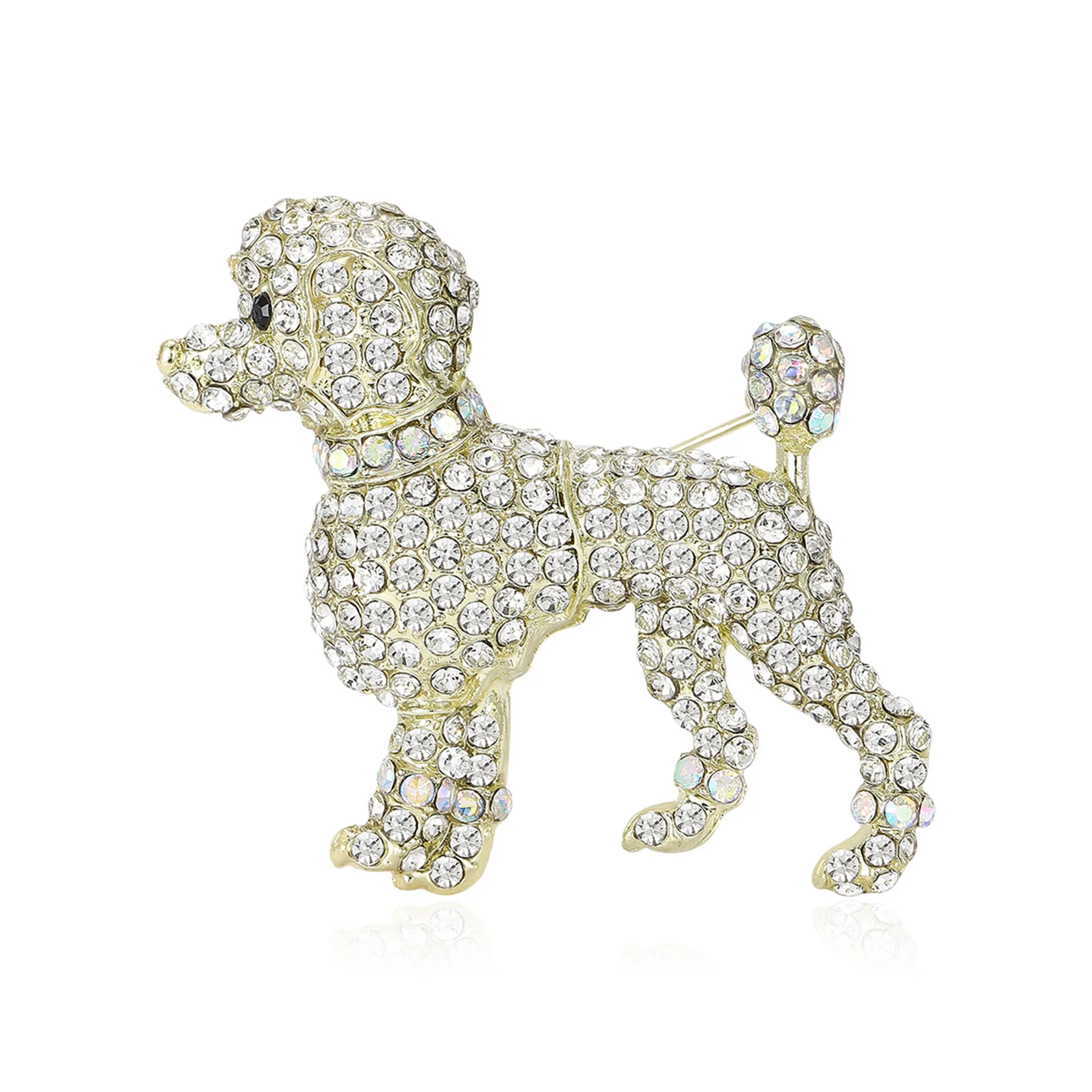 

Rhinestone Dog Brooch, Animal Noble Dog, Cute Men And Women Suit Coats, Multi-color Pins, Winter Party Clothing Accessories