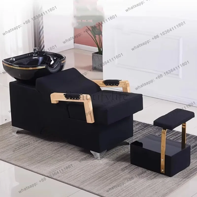 Nordic Luxury Shampoo Bed Luxury Ergonomic Unique Simple Shampoo Recliner Delicacy Fashion Cadeira De Barbearia Salon Furniture