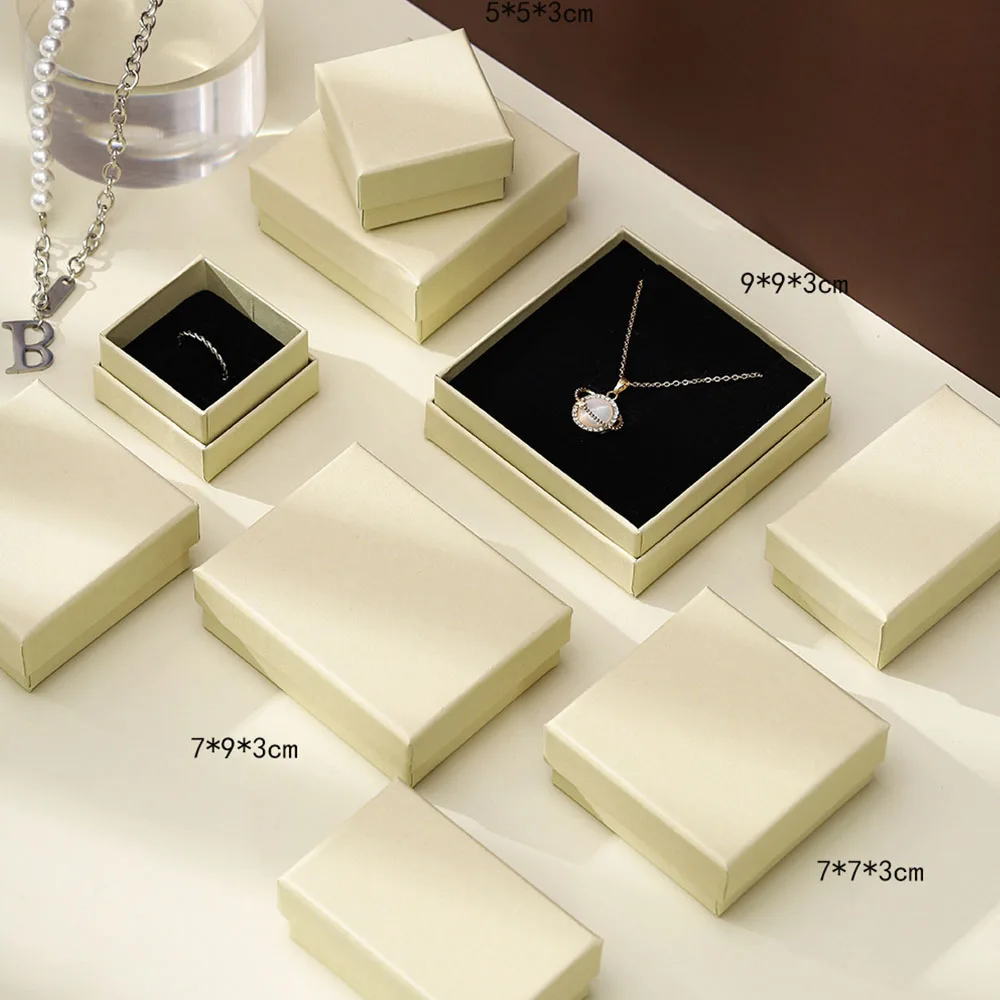 12-Pack White Paper Jewelry Gift Boxes
