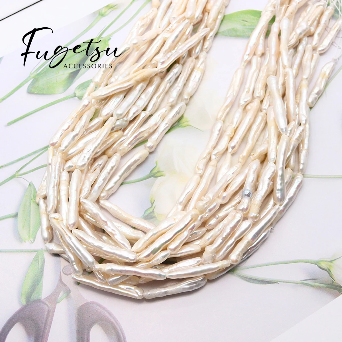 

Natural Freshwater Pearl Beads Toothpick White Pearl Beads for Women Making DIY Jewerly Earrings Necklace Bracelet 5-6mm