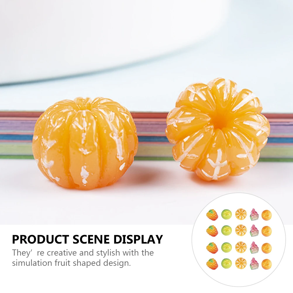 

50 Pcs Accessories Resin Fruit Baby Fruits Charms Jewelry Material Handcraft Ornament