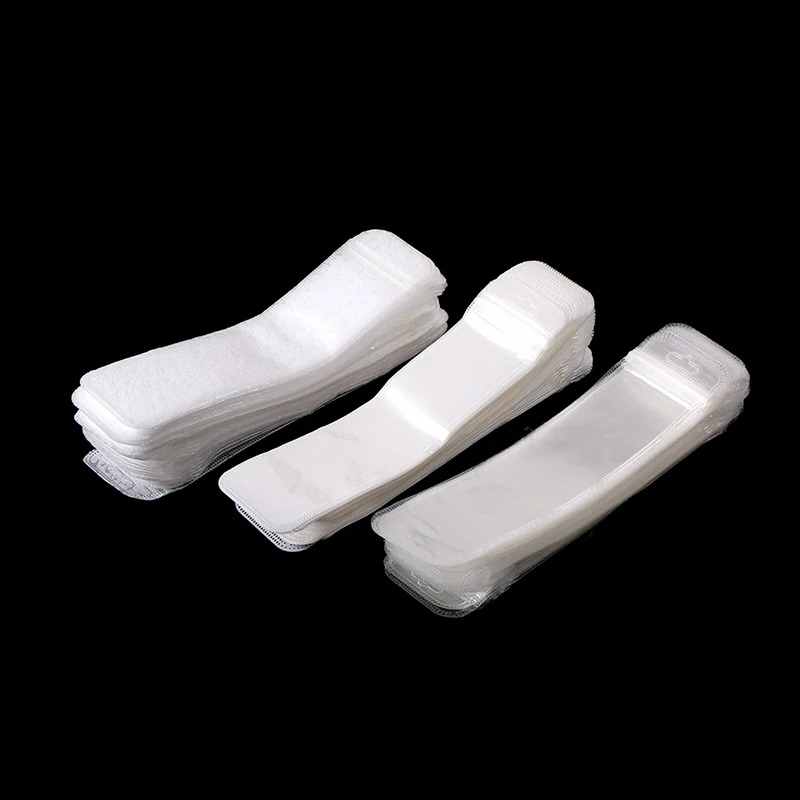 50PCS 5.5x22cm Plastic Packaging Hanging Bags Accessories Nail Care Scrub Plate Nail Filing Coffee Spoon Transparent Storage Bag