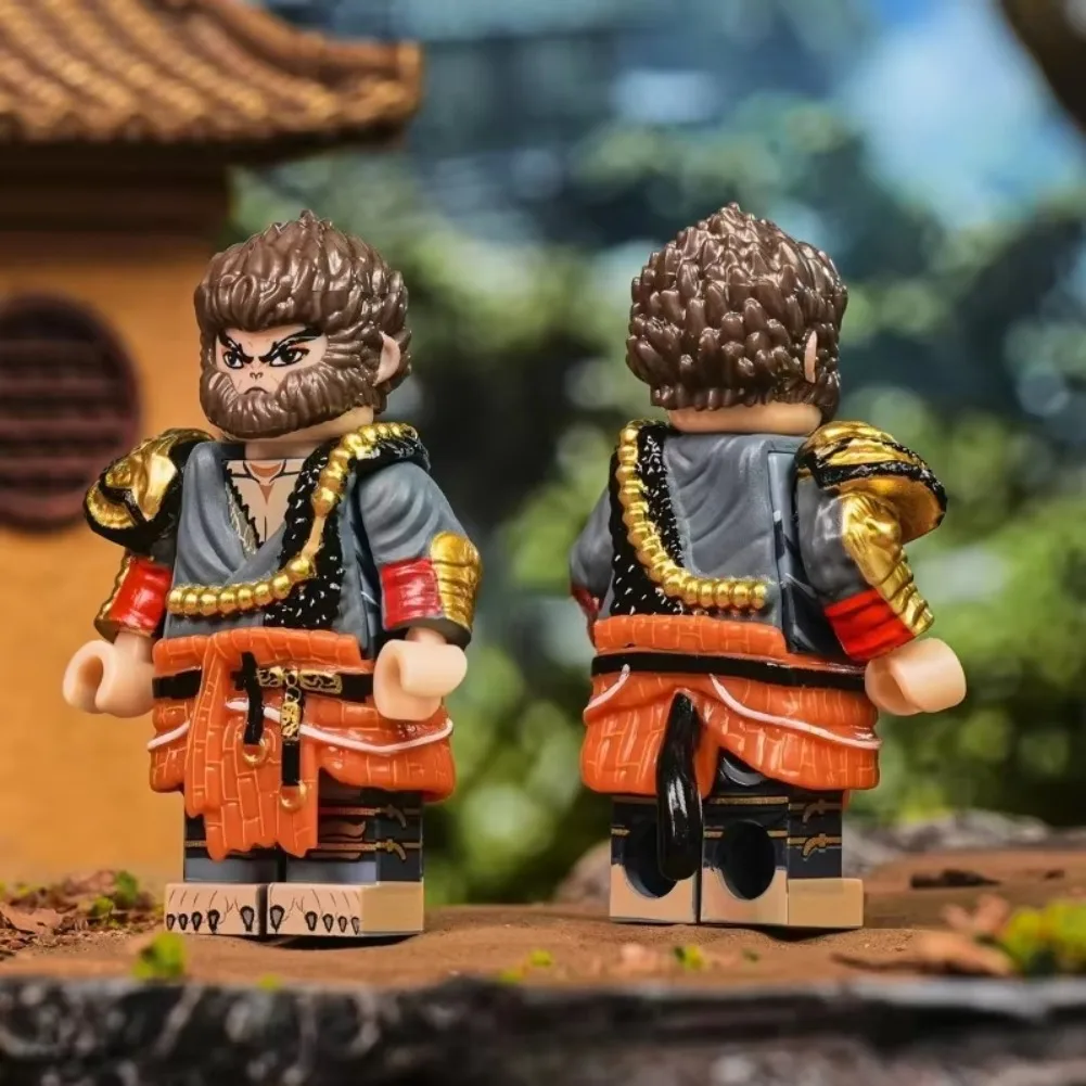 DIY Black Myth Wukong Anime Figure Sun Wukong Game Peripheral Model Assembled Building Block Decoration Ornaments Gifts Toys