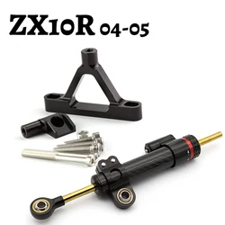 For Kawasaki Ninja ZX-10R ZX10R ZX 10R 2004 2005 CNC Aluminum Adjustable Motorcycle Steering Stabilizer Damper Bracket Mount Kit