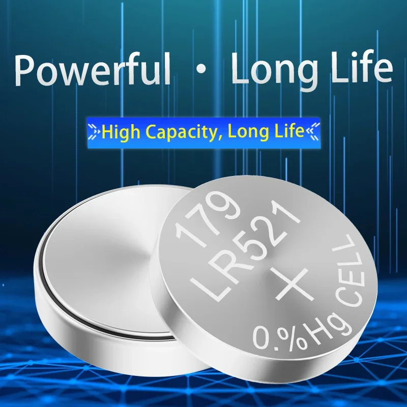 Alkaline Coin Cell Battery LR521 LR63 AG0 379A 179 SR521SW 1.5V for Watch Clock Calculator Toys LED Light