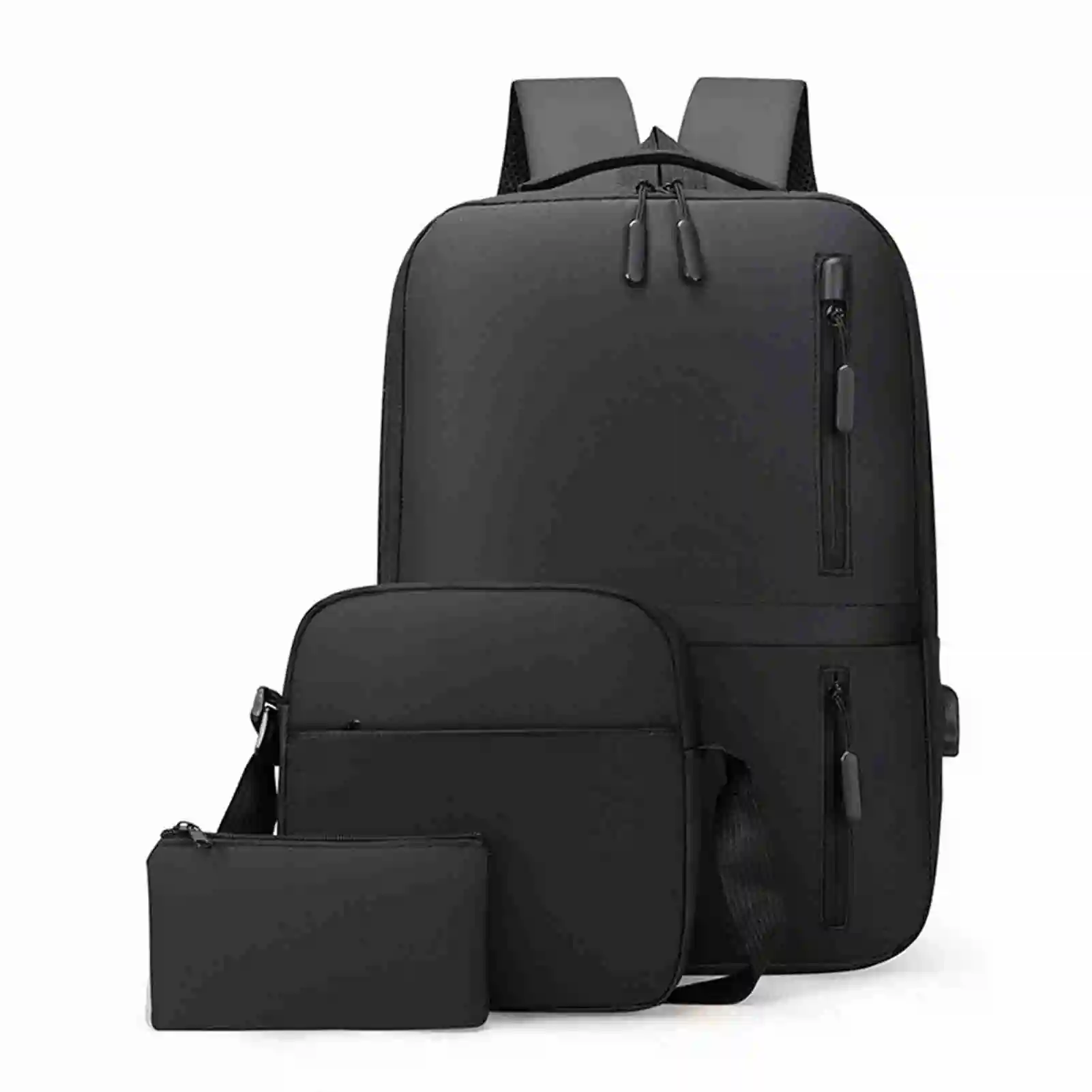 

Men's Business Bag Set USB High Capacity Laptop Backpack Double Shoulder Bag Travel Backpack travel backpack small business bags