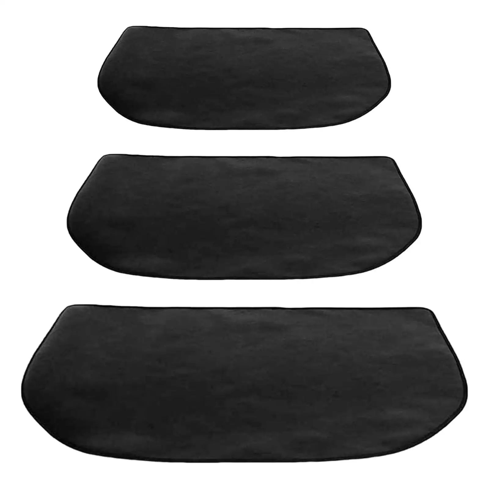 Fireproof Mat Black Protective Pad Heat for Fireplaces Camping Grill