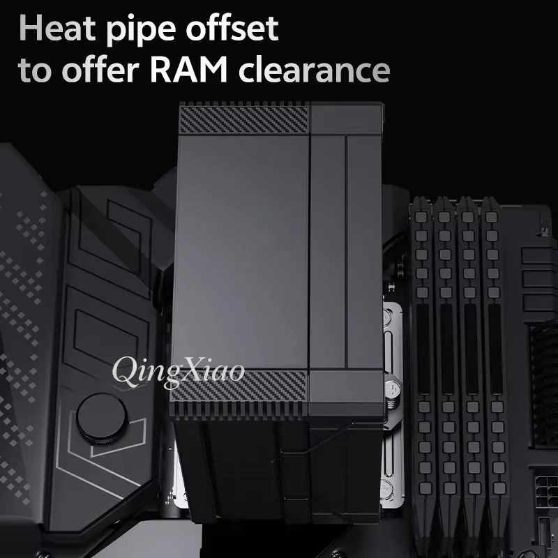 Six Heat Pipe Silent Powerful MT6 Air Cooler With Clear Digital Screen Compatible I5 I7 AM5 X99 2011 LGA1700 Desktop Processor