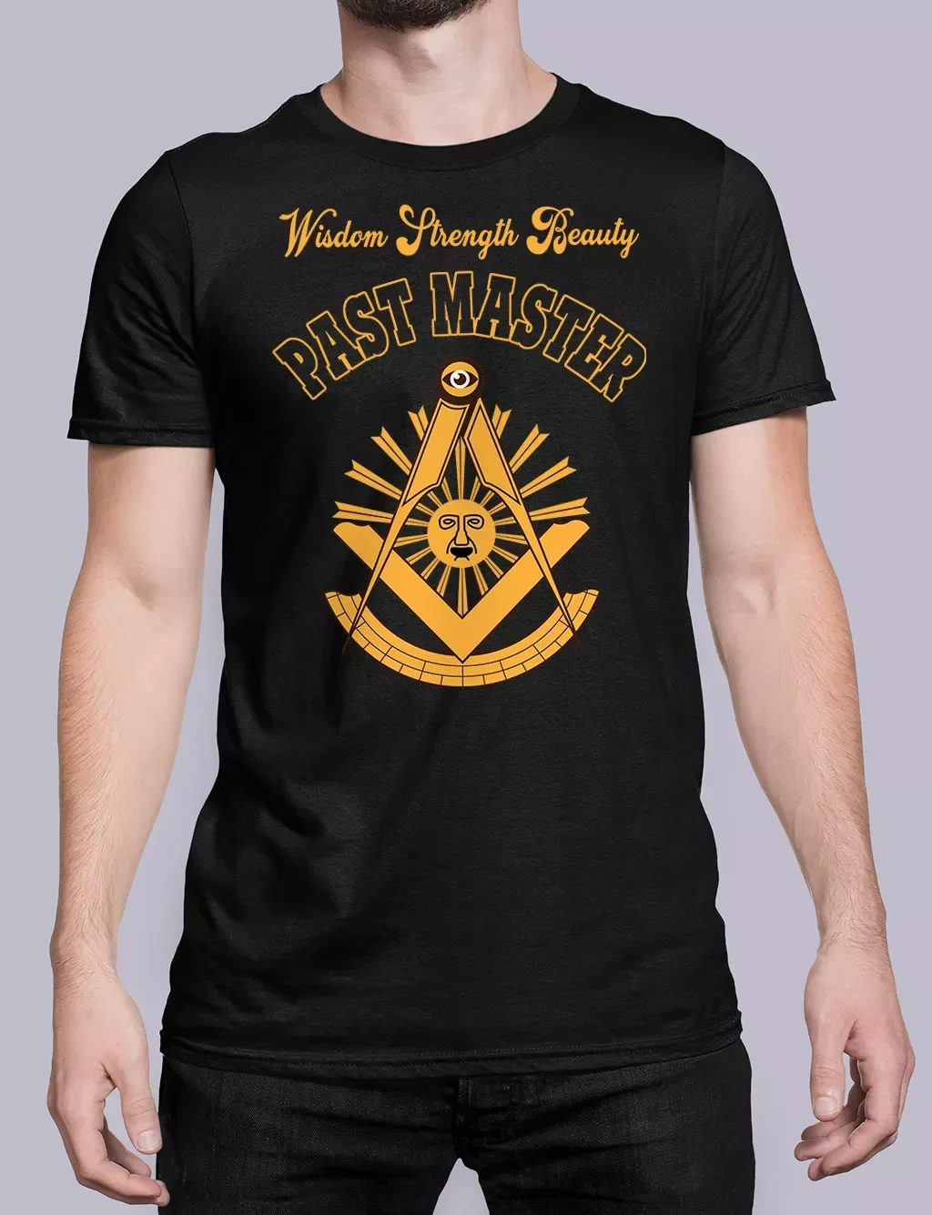 Wisdom Strength Beauty Past Master Masonic T-Shirt 100% Cotton O-Neck Summer Short Sleeve Casual Mens T-shirt Size S-3XL