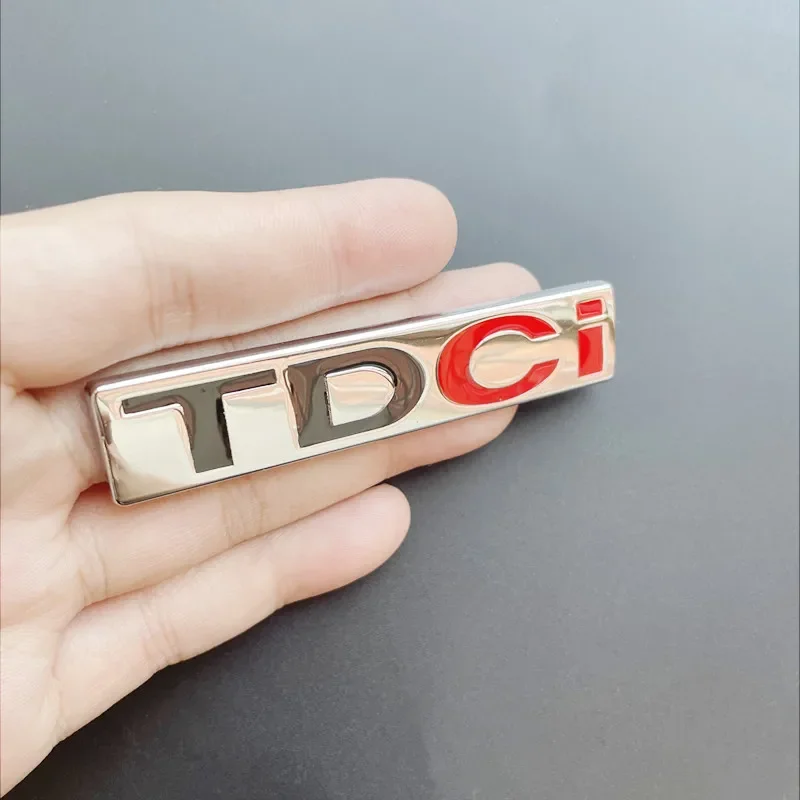QA 3D Metal Logo TDCI Badge Car Front Grill Emblem Trunk Decal For Ford Fcous Mondeo C Max Fusion Fiesta TDCI Sticker Accessorie