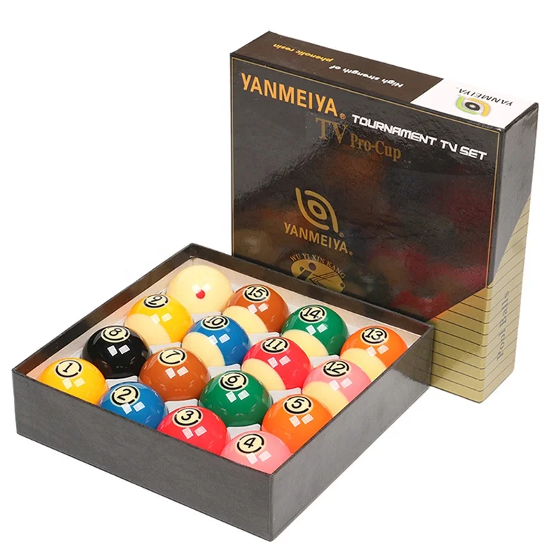 

High Quality YANMEIYA TV 57.2MM 2-1/4 Inch Crystal Tournament TV Pro Pool Billiard Ball Set