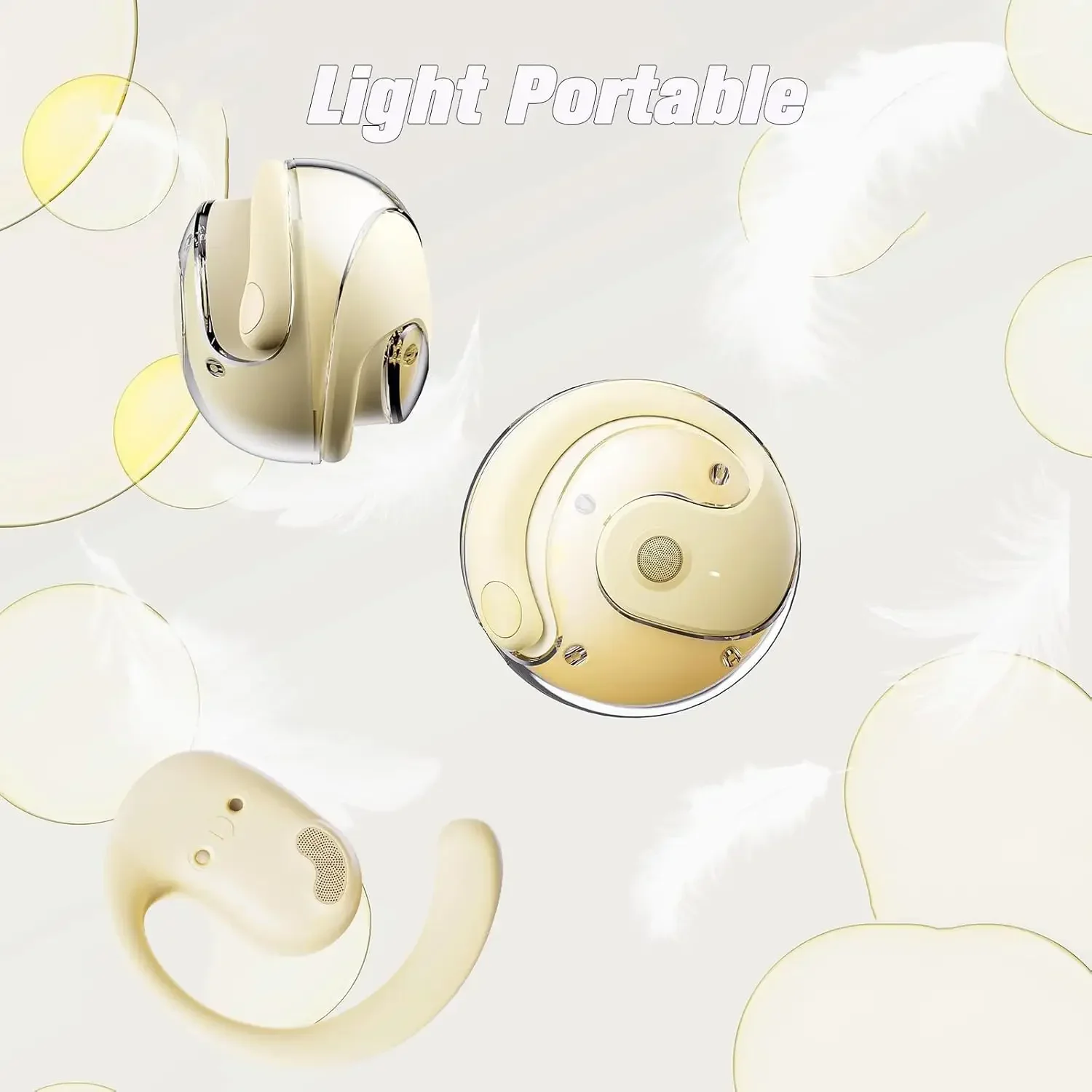 Auriculares Bluetooth de conducción ósea con gancho abierto para correr, viajes, deportes a prueba de sudor