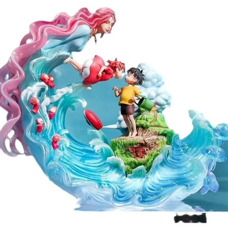 15cm Ponyo On The Cliff Figure Ponyo Sousky Seagal Figure Pvc Gk Statue Anime Action Figurine Model Doll Collection Toy Kid Gift