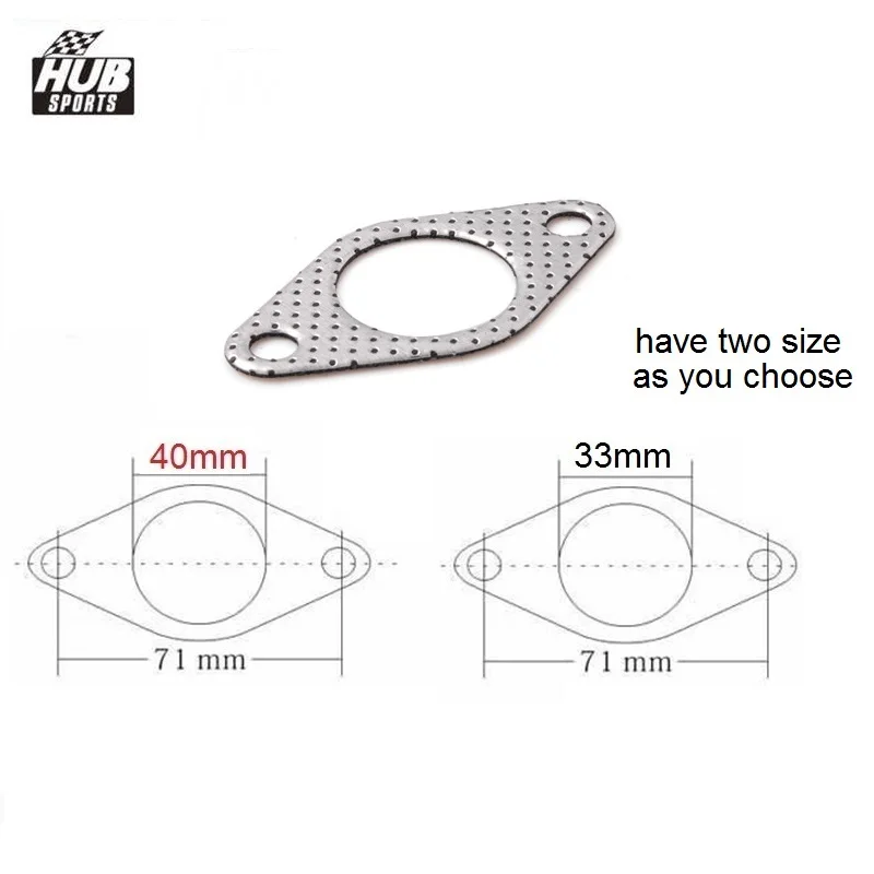 10PCS/LOT  ID:40MM/33MM WASTEGATE ALUMINUM GRAPHITE GASKET TURBO/CHARGER/MANIFOLD/PIPE HU-CGQ25S