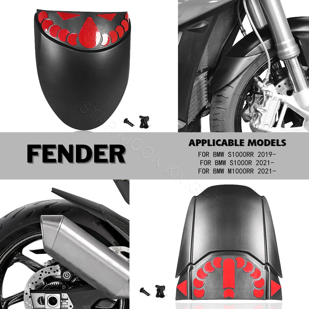 

Motorcycle Front Rear Mudguard Fender Extender Hugger Extension For BMW S1000R 2021- S1000RR 2019- M1000RR M 1000 RR S 1000 R RR